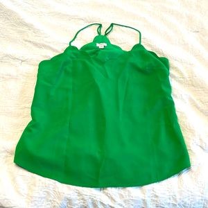 Jcrew green scalloped tank